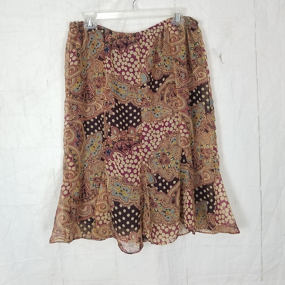 Vintage pullon on skirt flare hemline size14